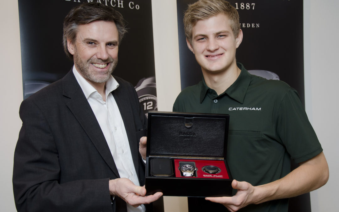 F1 driver Marcus Ericsson presented with the Halda Race Pilot